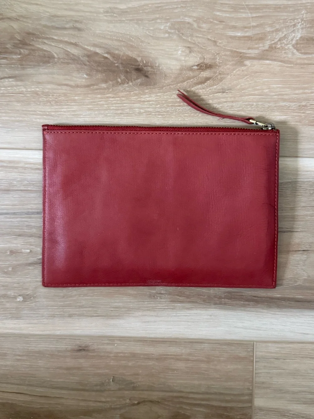 Madewell leather clutch